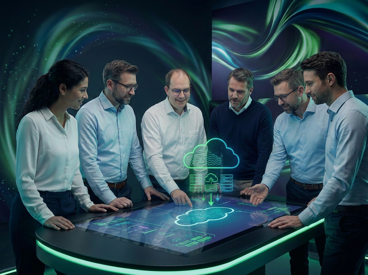 netkotec Team am interaktiven Tisch