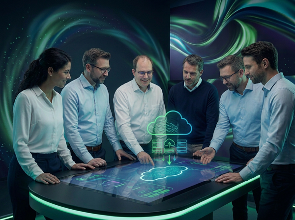 netkotec Team am interaktiven Tisch